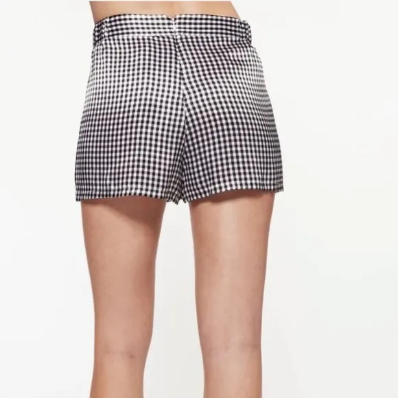 CAMI NYC Matilda gingham silk-charmeuse shorts size 2 209$