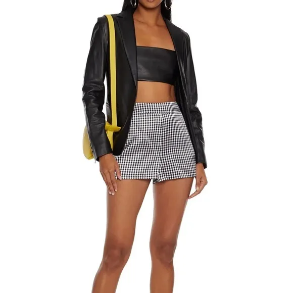 CAMI NYC Matilda gingham silk-charmeuse shorts size 2 209$