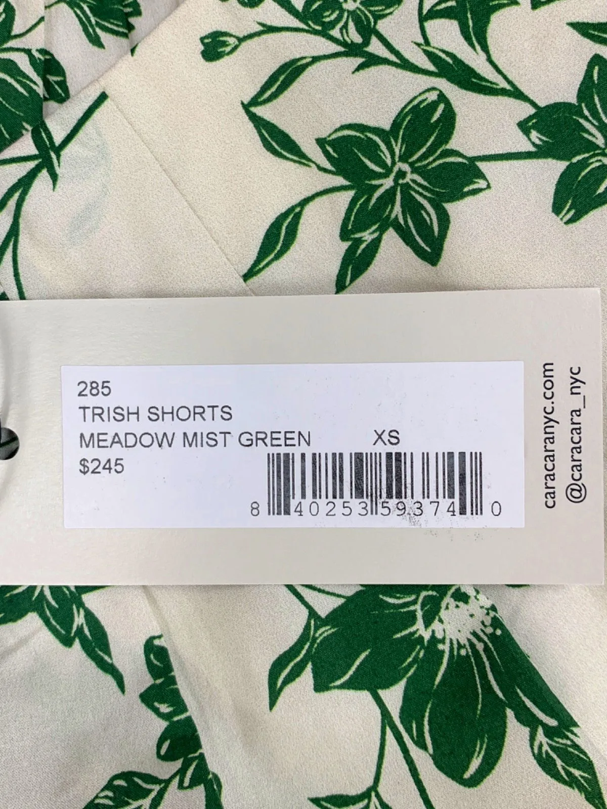Cara Cara Green Trish Shorts Meadow Mist XS