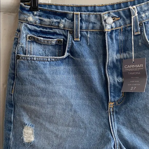 Carmar High Rise Relaxed Jean Shorts Size 27 NWT