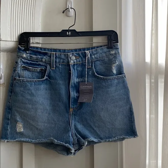Carmar High Rise Relaxed Jean Shorts Size 27 NWT