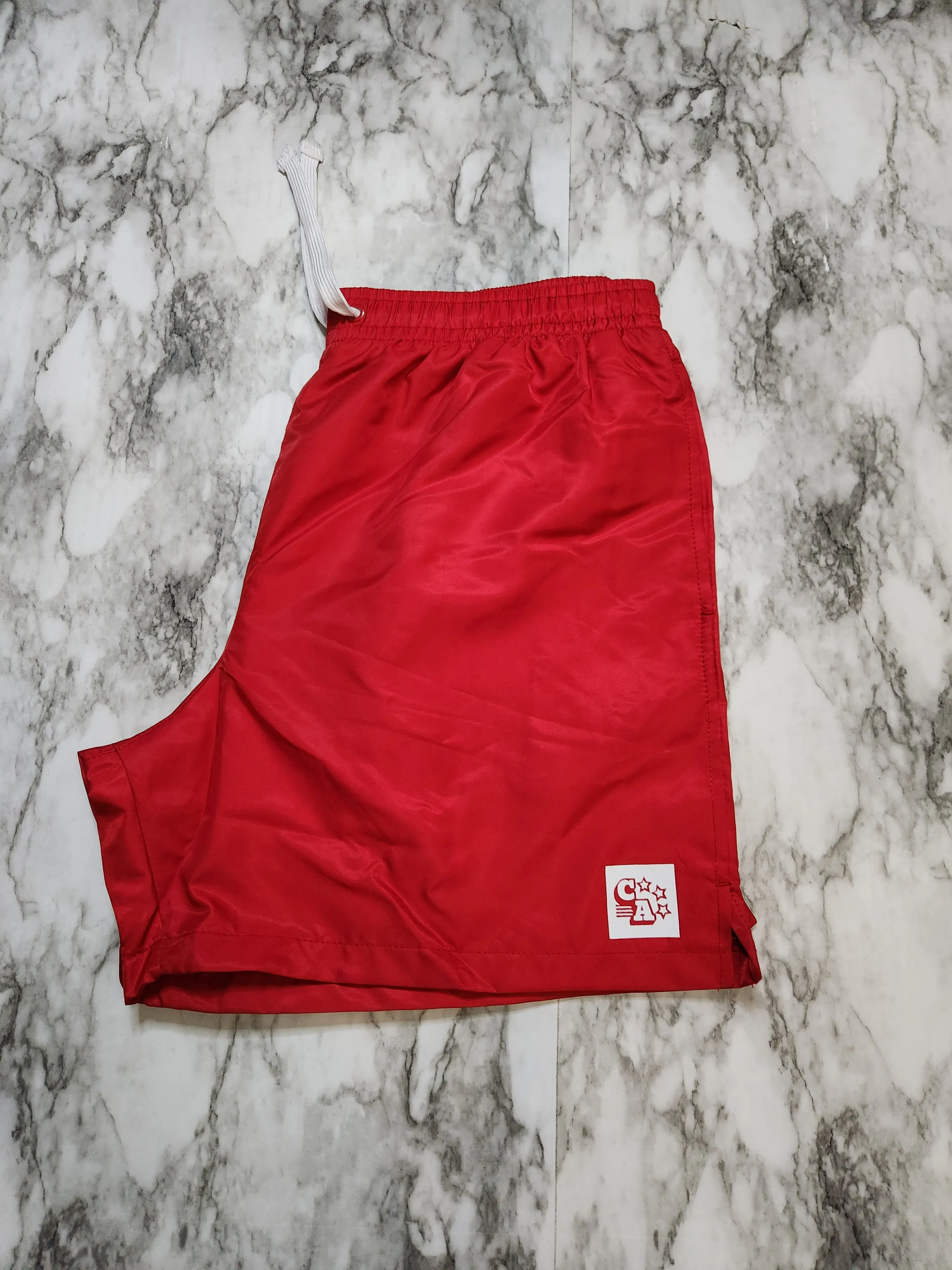 Centre Ave Windbreaker Shorts (Red)