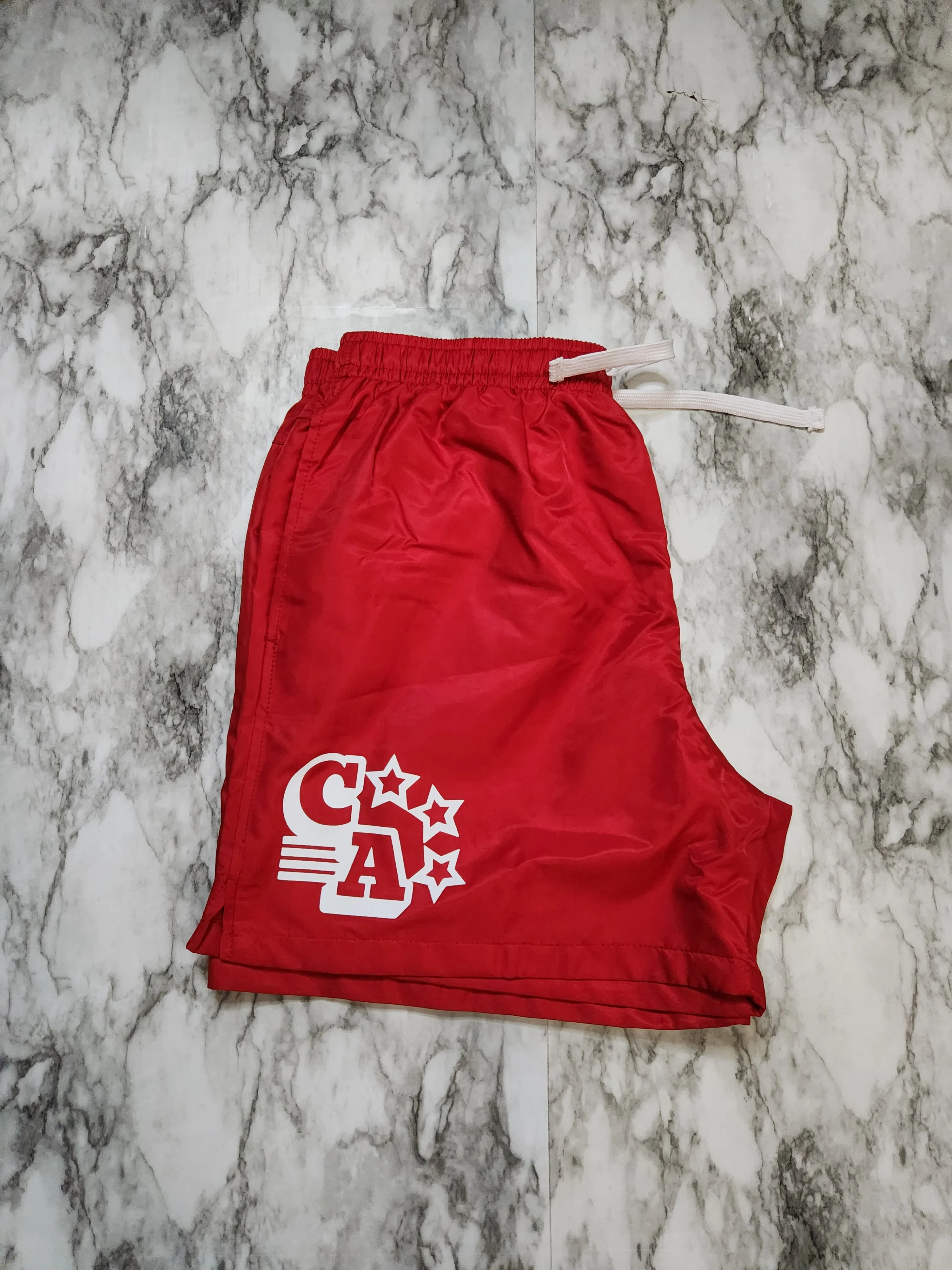 Centre Ave Windbreaker Shorts (Red)