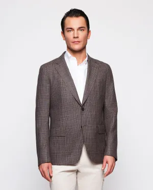 Chaqueta de cuadros tonos marrones