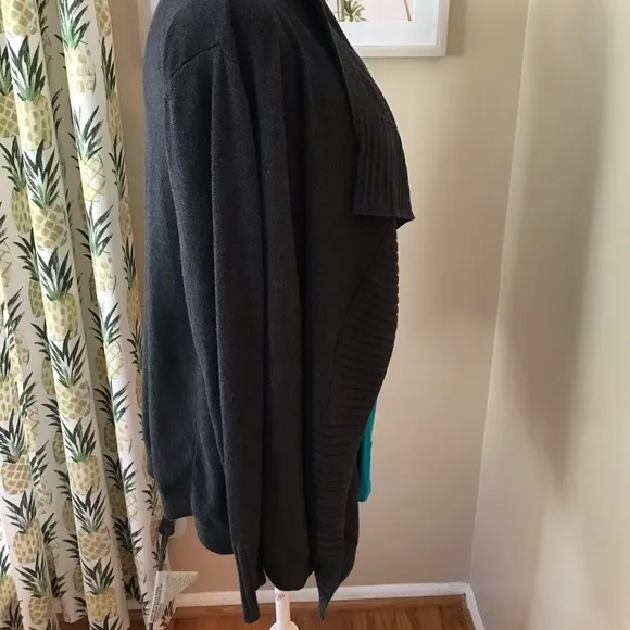Charcoal Gray Wrap Cardigan Grey Layering Cardi