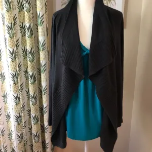 Charcoal Gray Wrap Cardigan Grey Layering Cardi