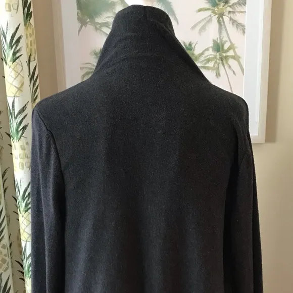 Charcoal Gray Wrap Cardigan Grey Layering Cardi