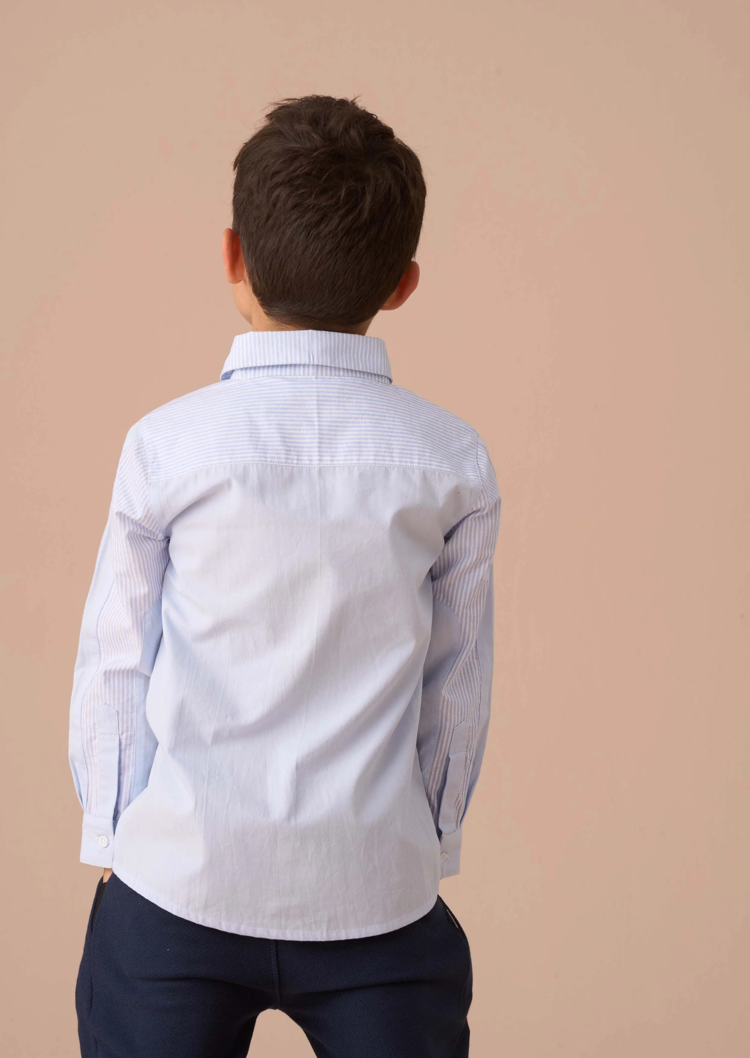 Chase Blue Stripe Panel Smart Shirt