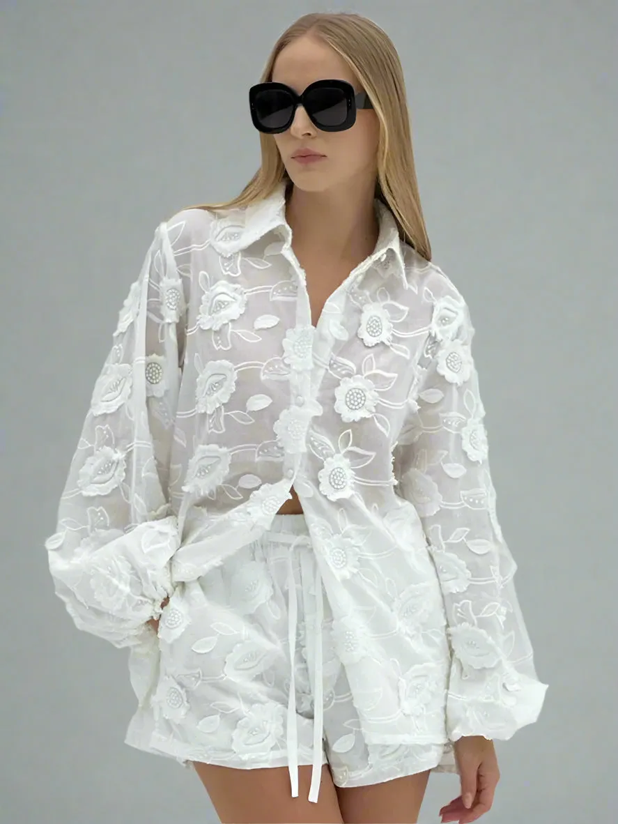 Classic Jacquard Cotton Shorts Set
