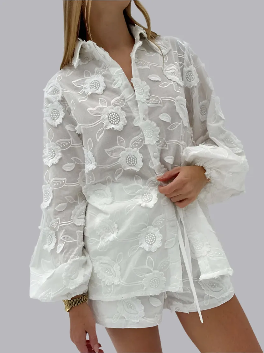 Classic Jacquard Cotton Shorts Set