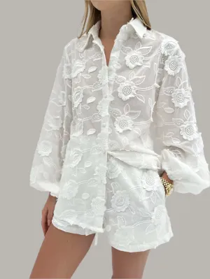 Classic Jacquard Cotton Shorts Set