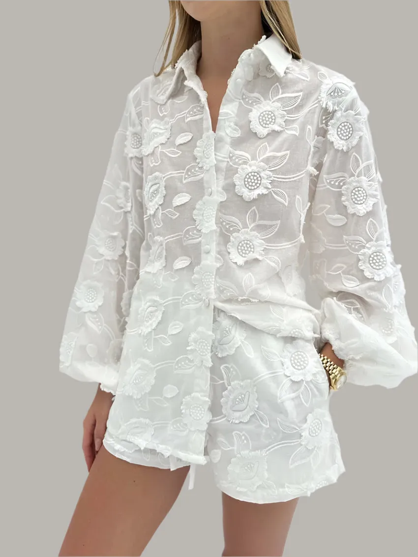 Classic Jacquard Cotton Shorts Set