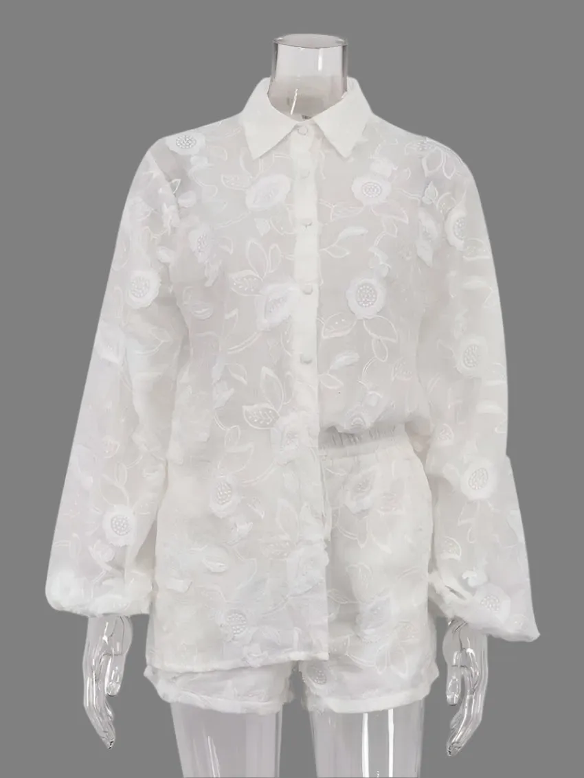 Classic Jacquard Cotton Shorts Set