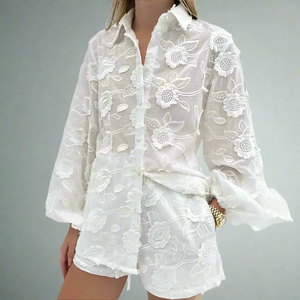 Classic Jacquard Cotton Shorts Set