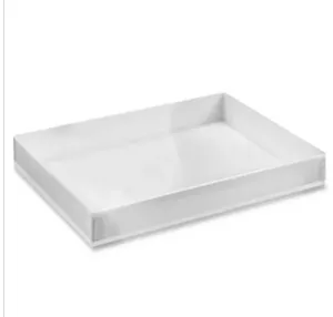 Clear Lid Boxes with White Base - 11 1⁄4 x 8 3⁄4 x 1"