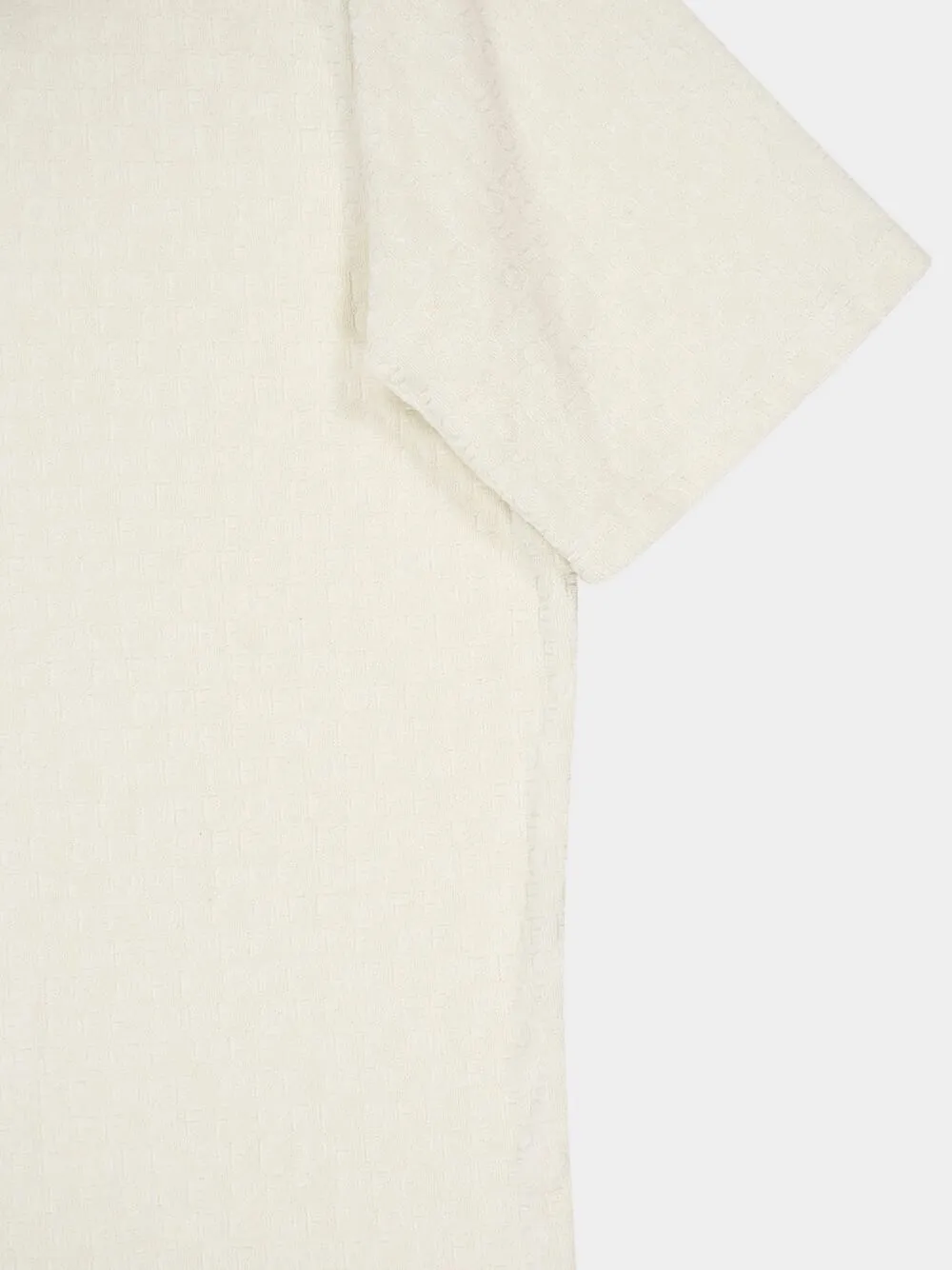 Cream Terry Cotton Bowling Shirt