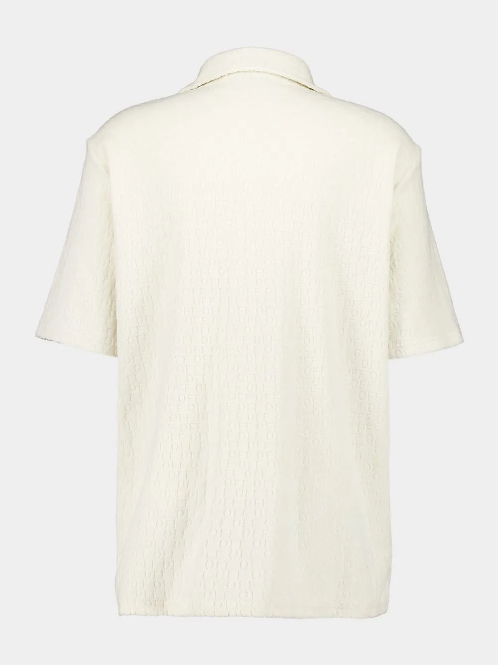 Cream Terry Cotton Bowling Shirt