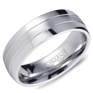 Crown Ring White Cobalt Wedding Band