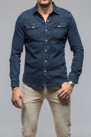 Cutter Knit Snap Shirt In Indigo