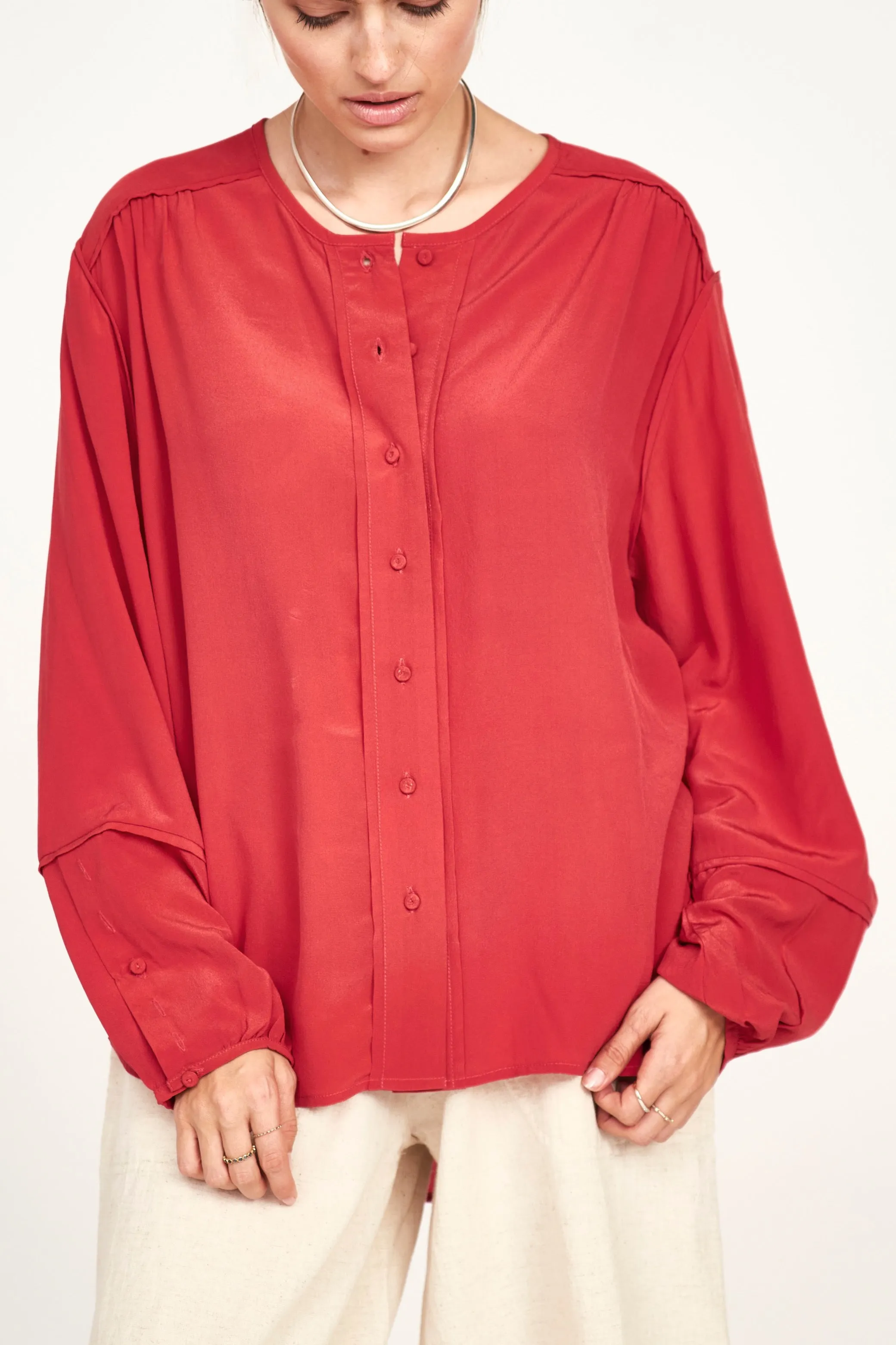 Dakota Blouse in Red