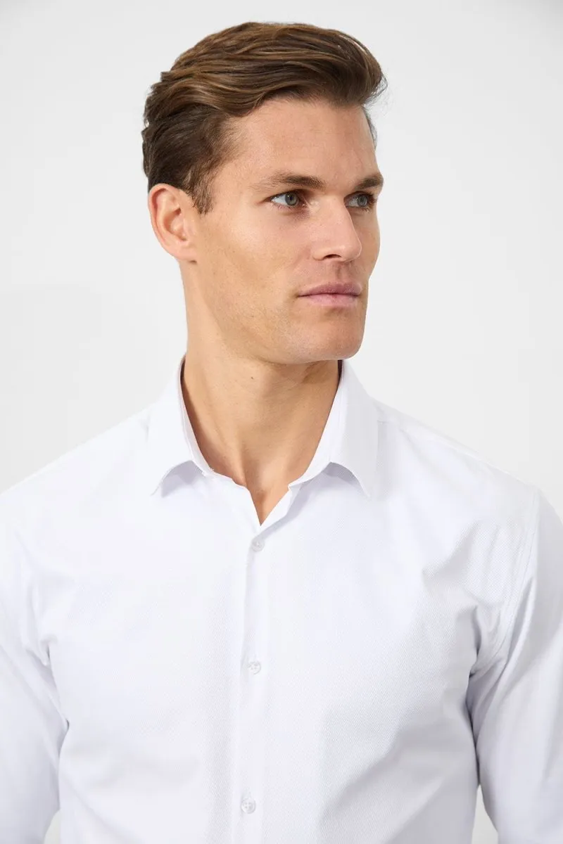 Defined Twill Shirt in White