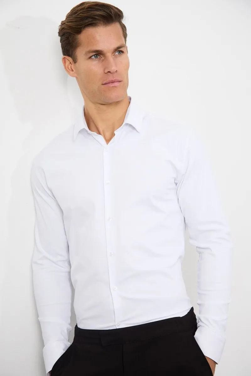 Defined Twill Shirt in White