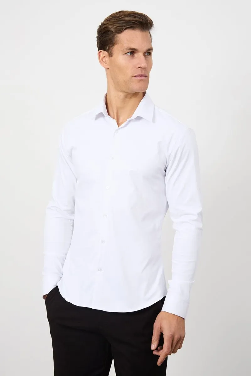 Defined Twill Shirt in White