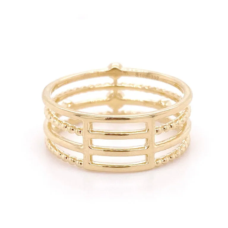 Diamond Station Layered Ring