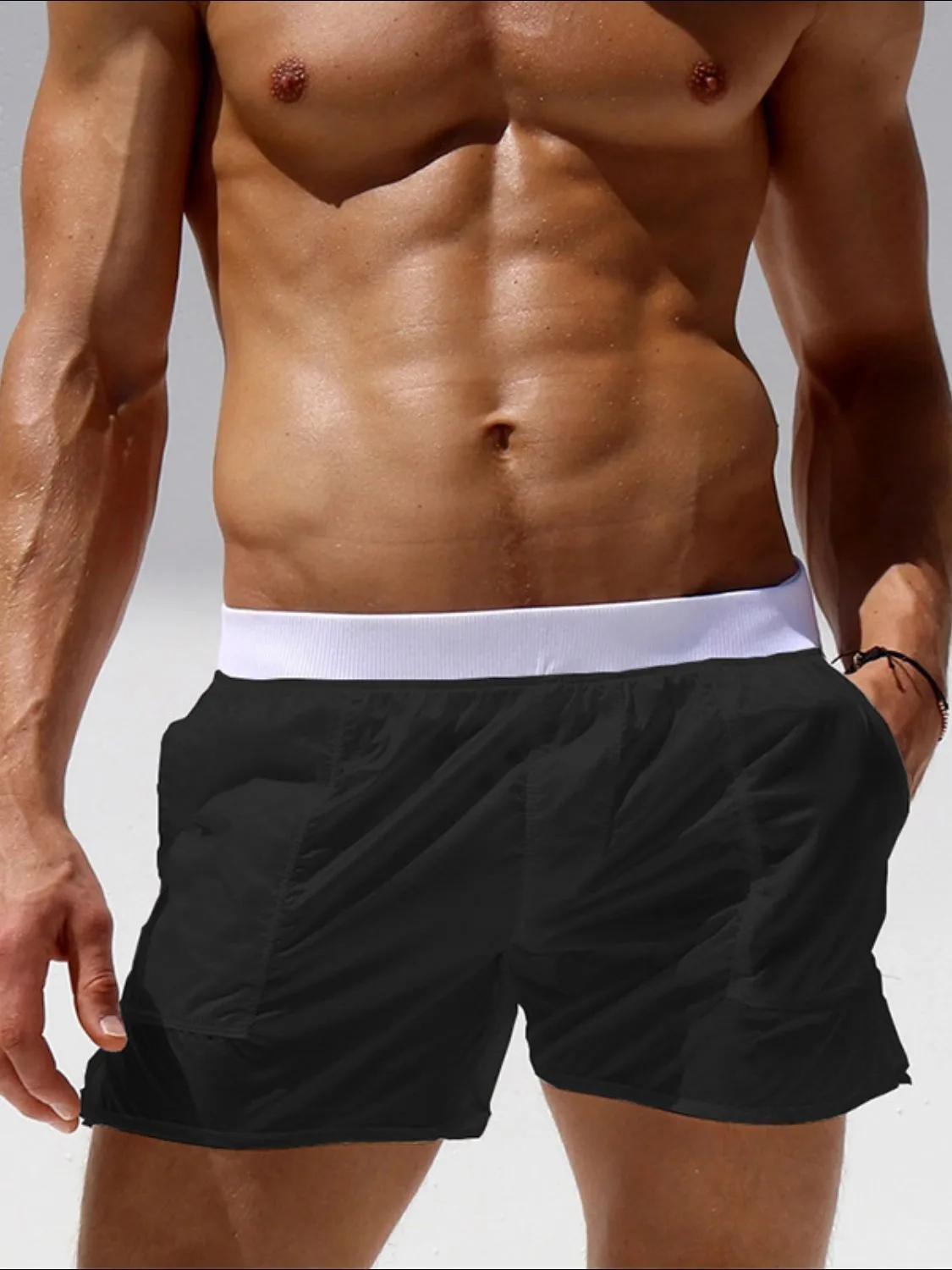 Elastische taille shorts voor heren