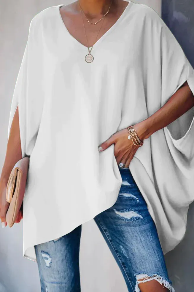 Elegant wide ladies blouse for the summer