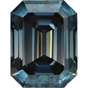 Emerald Step Cut FAB Blue Moissanite Loose Stone