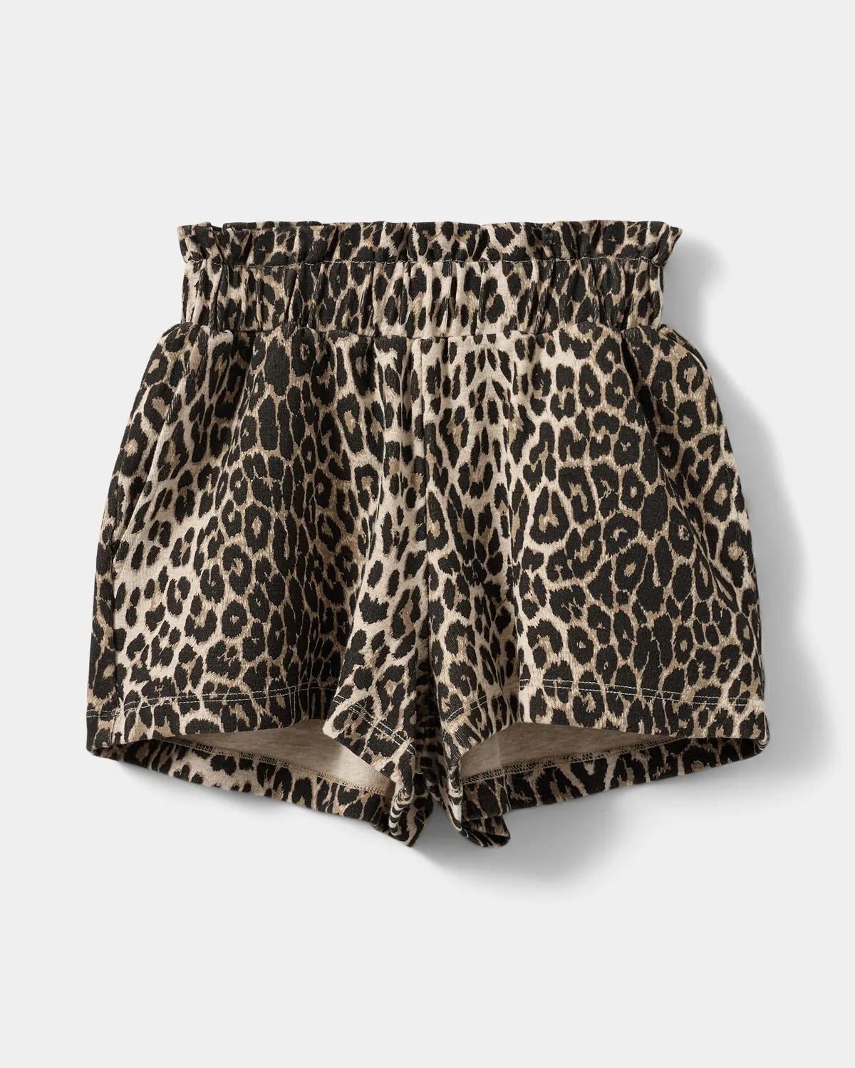 ESTRELLASK SHORTS - Light brown leopard