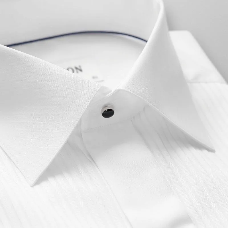 Eton Shirts | Plissé Black Tie Shirt (Contemporary Fit)