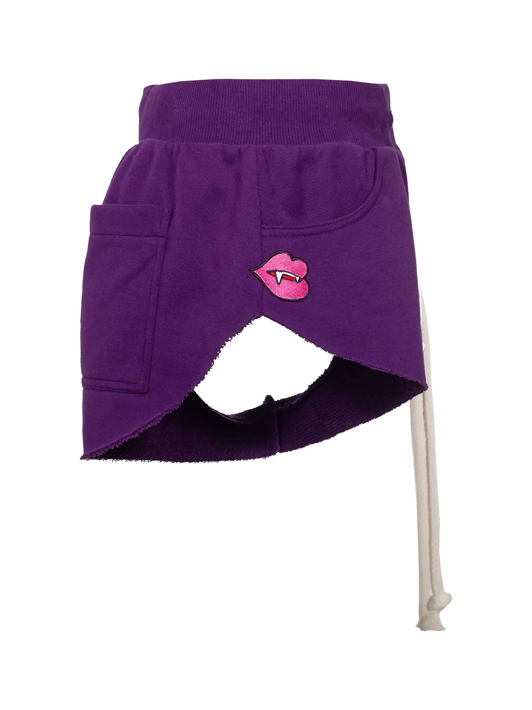 Fang-patch Cotton Shorts