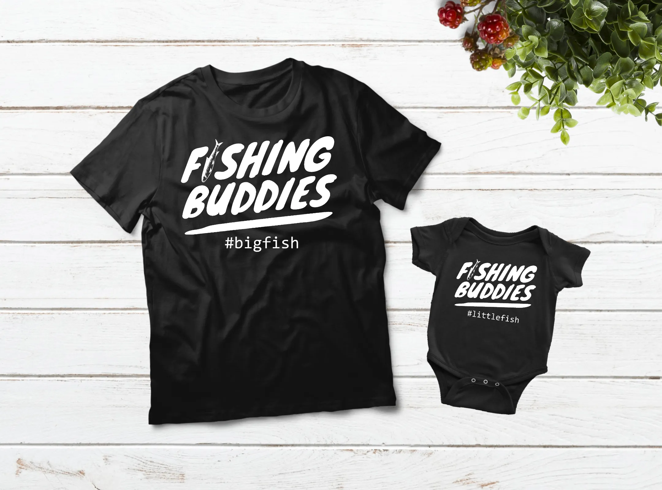 Father Son Matching Shirts Fishing Buddies