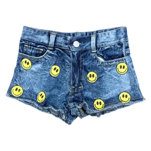 FBZ Smiley Face Denim Shorts