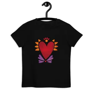 Flaming Heart - Kid's Organic Cotton T-Shirt