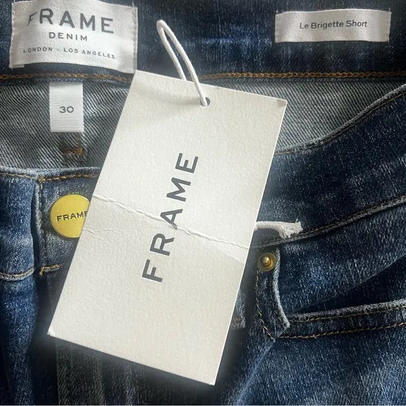 Frame Le Brigette Short Raw Edge Jean Shorts size 30