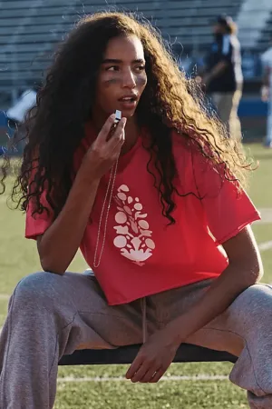 Free People: Inspire Tee Logo in Hibiscus Combo