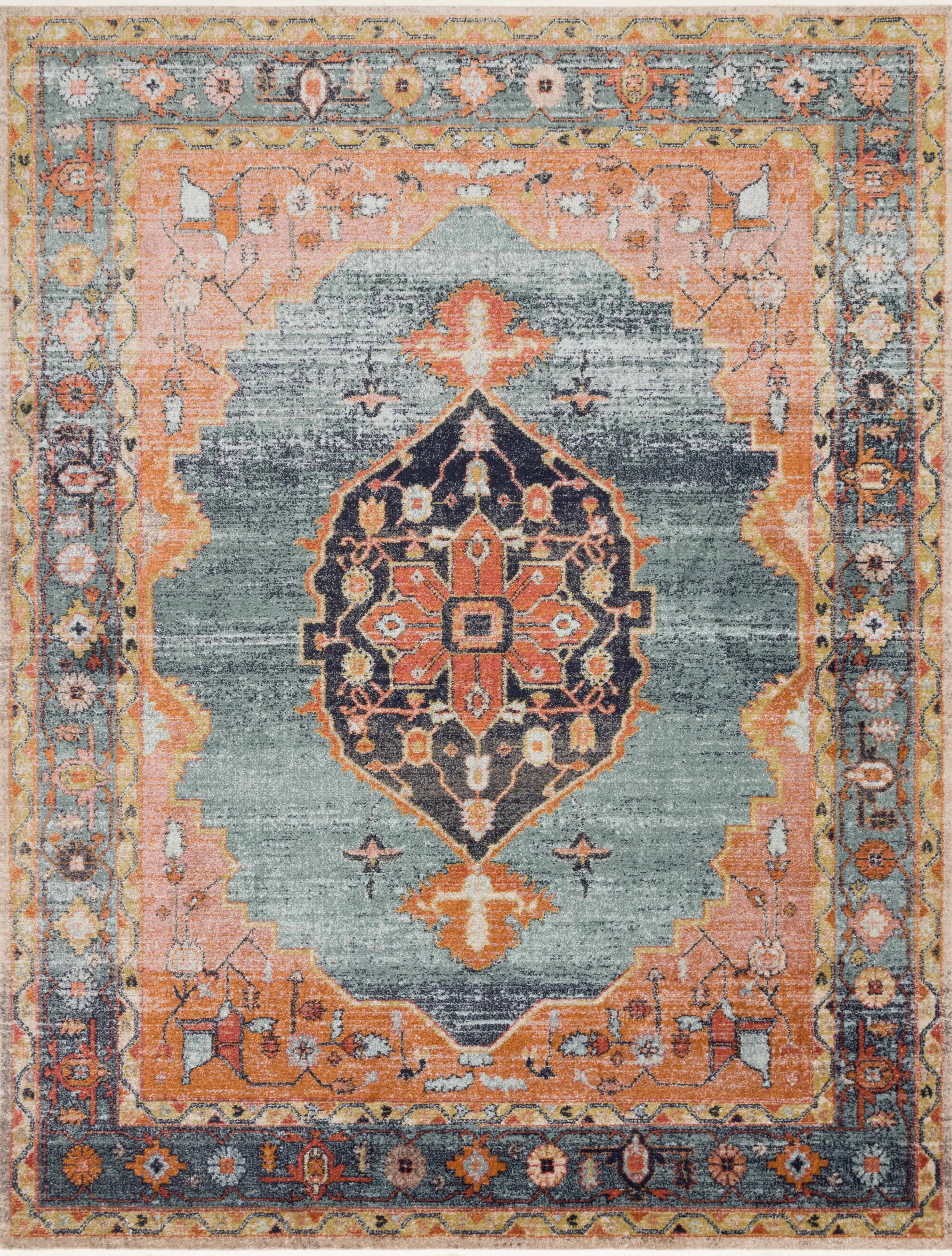 Graham Rug Magnolia Home by Joanna Gaines - GRA-02 Blue/Sunrise