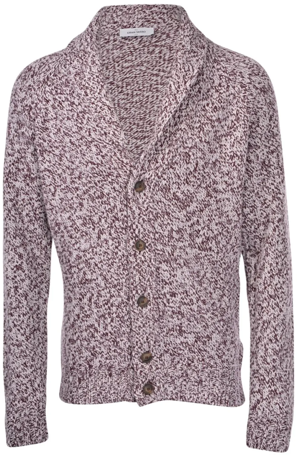 GRAN SASSO 100% ITALIAN WOOL SHAWL NECK MARLE CARDIGAN 10195