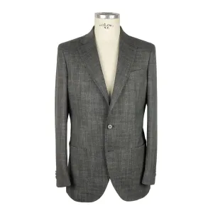 Gray Wool Men's Blazer