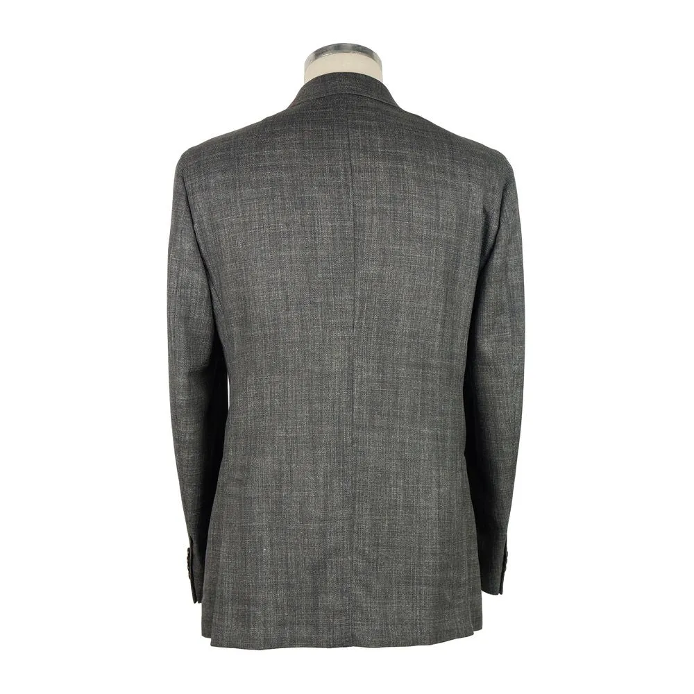 Gray Wool Men's Blazer