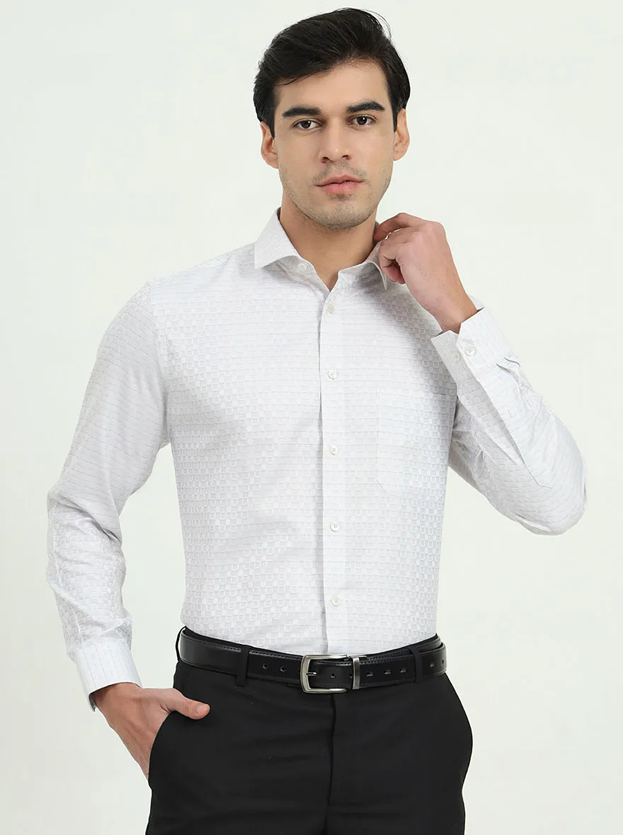 Grey Solid Slim Fit Formal Shirt | Greenfire