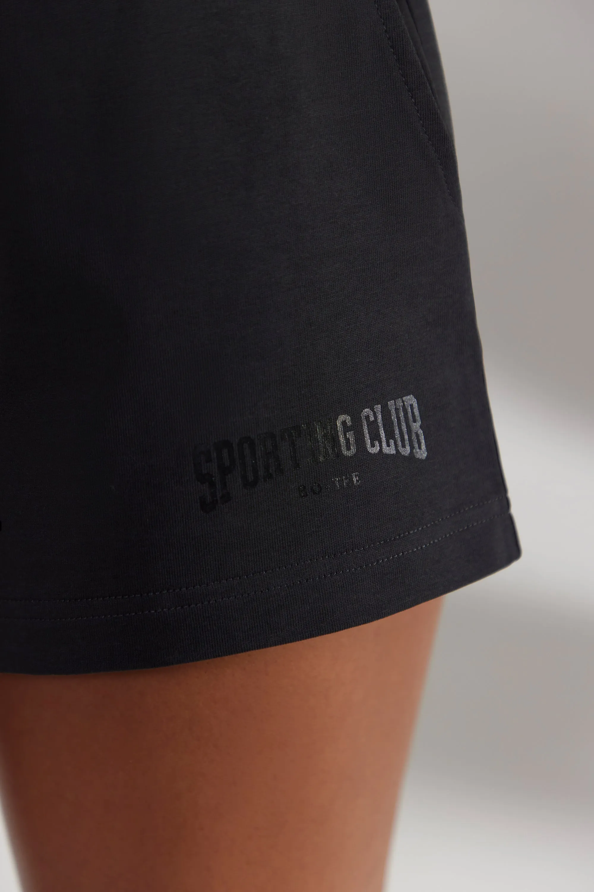 Groundwork - Sweat Shorts in Washed Black