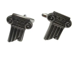 Gunmetal Toned Greek Historical Column Cufflinks
