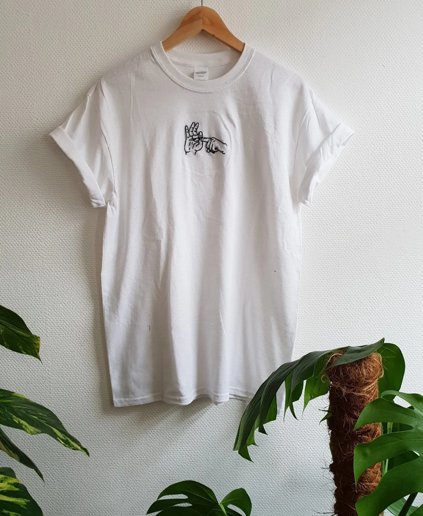 Hand Embroidered Hands Shirt