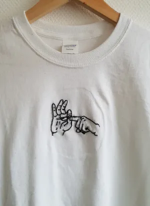Hand Embroidered Hands Shirt