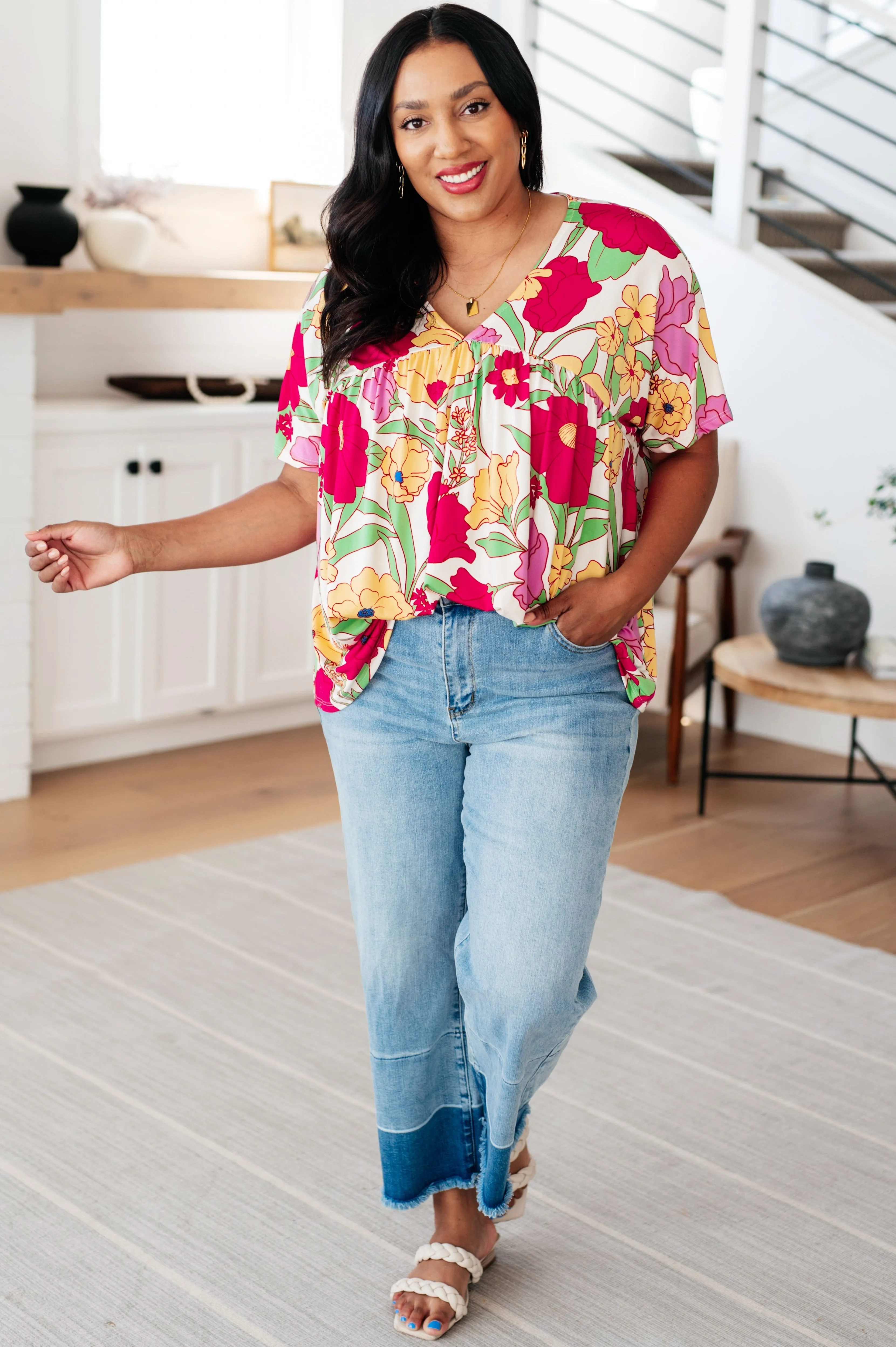 Hazel Blues® |  Do It Anyways Floral Top