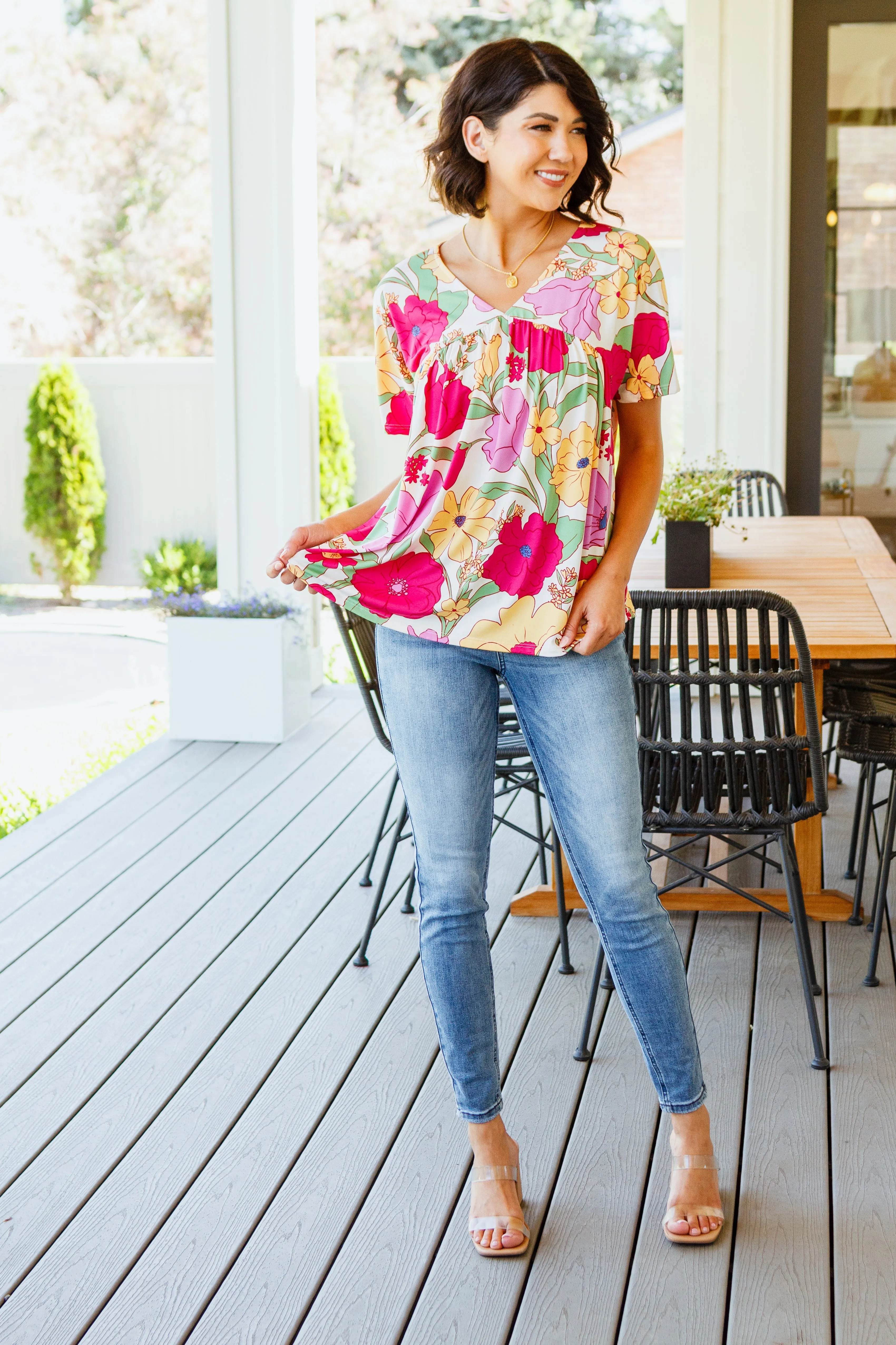 Hazel Blues® |  Do It Anyways Floral Top